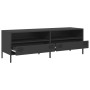 Mueble para TV acero laminado en frío negro 135x39x43,5 cm