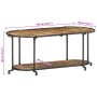 Mueble de TV madera maciza reciclada 100x42x40 cm