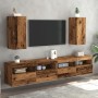 Muebles de TV 2 uds madera ingeniería envejecida 30,5x30x60 cm