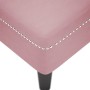 Tumbona con almohada y reposabrazo derecho terciopelo rosa