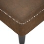 Tumbona con almohada reposabrazo derecho cuero sintético marrón