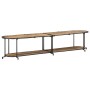 Mueble de TV madera maciza de mango rugosa 200x42x40 cm
