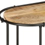 Mueble de TV madera maciza de mango rugosa 200x42x40 cm
