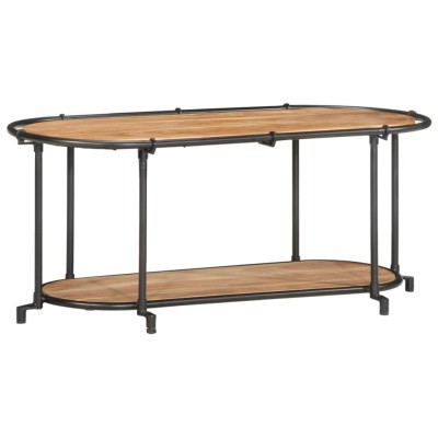 Mueble de TV madera maciza de acacia 100x42x40 cm