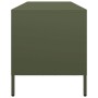 Mueble TV acero laminado en frío verde oliva 135x39x43,5 cm