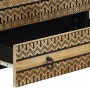 Aparador de madera maciza de mango rugosa 60x33,5x110 cm