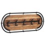 Perchero de pared con 5 ganchos madera maciza de mango