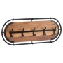 Perchero de pared con 5 ganchos madera maciza de mango