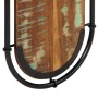 Percheros de pared con 4 ganchos 2 uds madera maciza reciclada