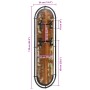 Percheros de pared con 4 ganchos 2 uds madera maciza reciclada