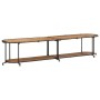Mueble de TV madera maciza de acacia 200x42x40 cm
