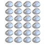 Lámparas solares LED de pared exterior redonda 24 uds plateadas