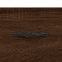Aparador alto madera contrachapada marrón roble 69,5x34x180 cm