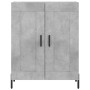 Aparador alto madera contrachapada gris hormigón 69,5x34x180 cm