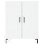 Aparador alto madera contrachapada blanco 69,5x34x180 cm