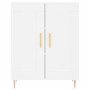 Aparador alto madera contrachapada blanco 69,5x34x180 cm