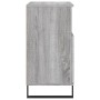 Aparadores 3 uds madera contrachapada gris Sonoma