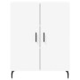 Aparador alto madera contrachapada blanco 69,5x34x180 cm