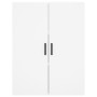 Aparador alto madera contrachapada blanco 69,5x34x180 cm
