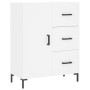 Aparador alto madera contrachapada blanco 69,5x34x180 cm