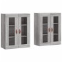 Armarios de pared 2 uds madera de ingeniería gris Sonoma