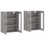 Armarios de pared 2 uds madera de ingeniería gris Sonoma