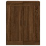 Armarios de pared 2 uds madera de ingeniería marrón roble