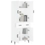 Aparador alto madera contrachapada blanco 69,5x34x180 cm
