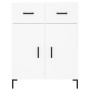 Aparador alto madera contrachapada blanco 69,5x34x180 cm