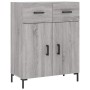 Aparador alto madera contrachapada gris sonoma 69,5x34x180 cm