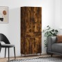Aparador alto madera contrachapada roble ahumado 69,5x34x180 cm