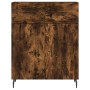 Aparador alto madera contrachapada roble ahumado 69,5x34x180 cm