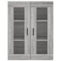 Aparador alto madera contrachapada gris sonoma 69,5x34x180 cm
