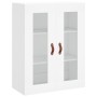 Aparador alto madera contrachapada blanco 69,5x34x180 cm