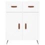 Aparador alto madera contrachapada blanco 69,5x34x180 cm