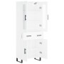 Aparador alto madera contrachapada blanco 69,5x34x180 cm