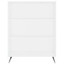 Aparador alto madera contrachapada blanco 69,5x34x180 cm