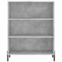 Aparador alto madera contrachapada gris hormigón 69,5x34x180 cm