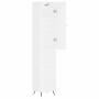 Aparador alto madera contrachapada blanco 34,5x34x180 cm