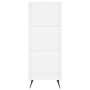 Aparador alto madera contrachapada blanco 34,5x34x180 cm