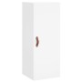 Aparador alto madera contrachapada blanco 34,5x34x180 cm