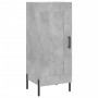 Aparador de madera contrachapada gris hormigón 34,5x34x180 cm