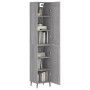 Aparador alto madera contrachapada gris Sonoma 34,5x34x180 cm