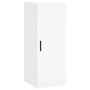 Aparador alto madera contrachapada blanco 34,5x34x180 cm