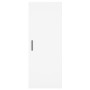 Aparador alto madera contrachapada blanco 34,5x34x180 cm