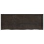 Estante pared madera roble tratada marrón oscuro 140x50x(2-6)cm