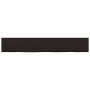 Estante pared madera roble tratada marrón oscuro 180x40x(2-4)cm
