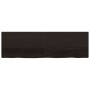 Estante pared madera roble tratada marrón oscuro 200x60x(2-4)cm