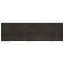 Estante pared madera roble tratada marrón oscuro 200x60x(2-4)cm