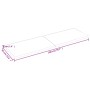 Estante pared madera roble tratada marrón oscuro 200x60x(2-4)cm